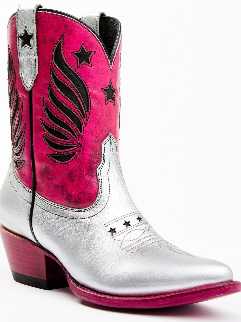 NWT Idyllwind Pink Metallic Inlay Roadie Western Boots 7.5